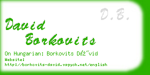 david borkovits business card